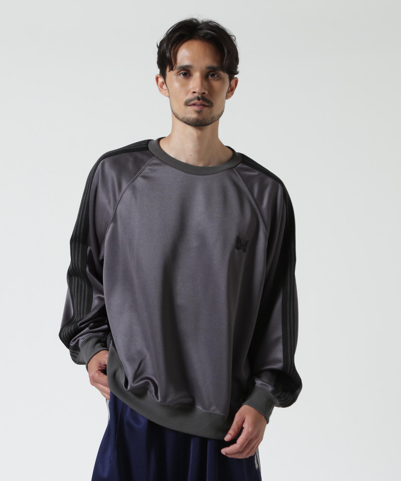 Needles/ニードルズ 別注Track Crew Neck Shirt - Poly Smooth