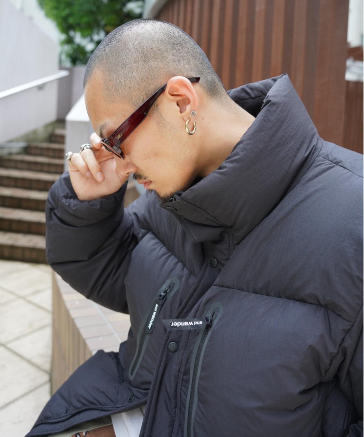 and wander/アンドワンダー puffer down jacket パファーダウンジャケット