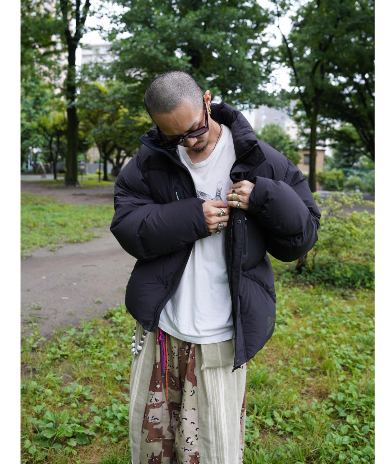 and wander/アンドワンダー puffer down jacket パファーダウンジャケット