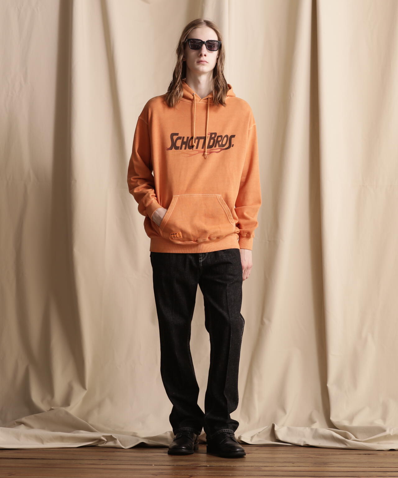 HOODED SWEAT FIRE SCRIPT/ファイアスクリプト パーカー