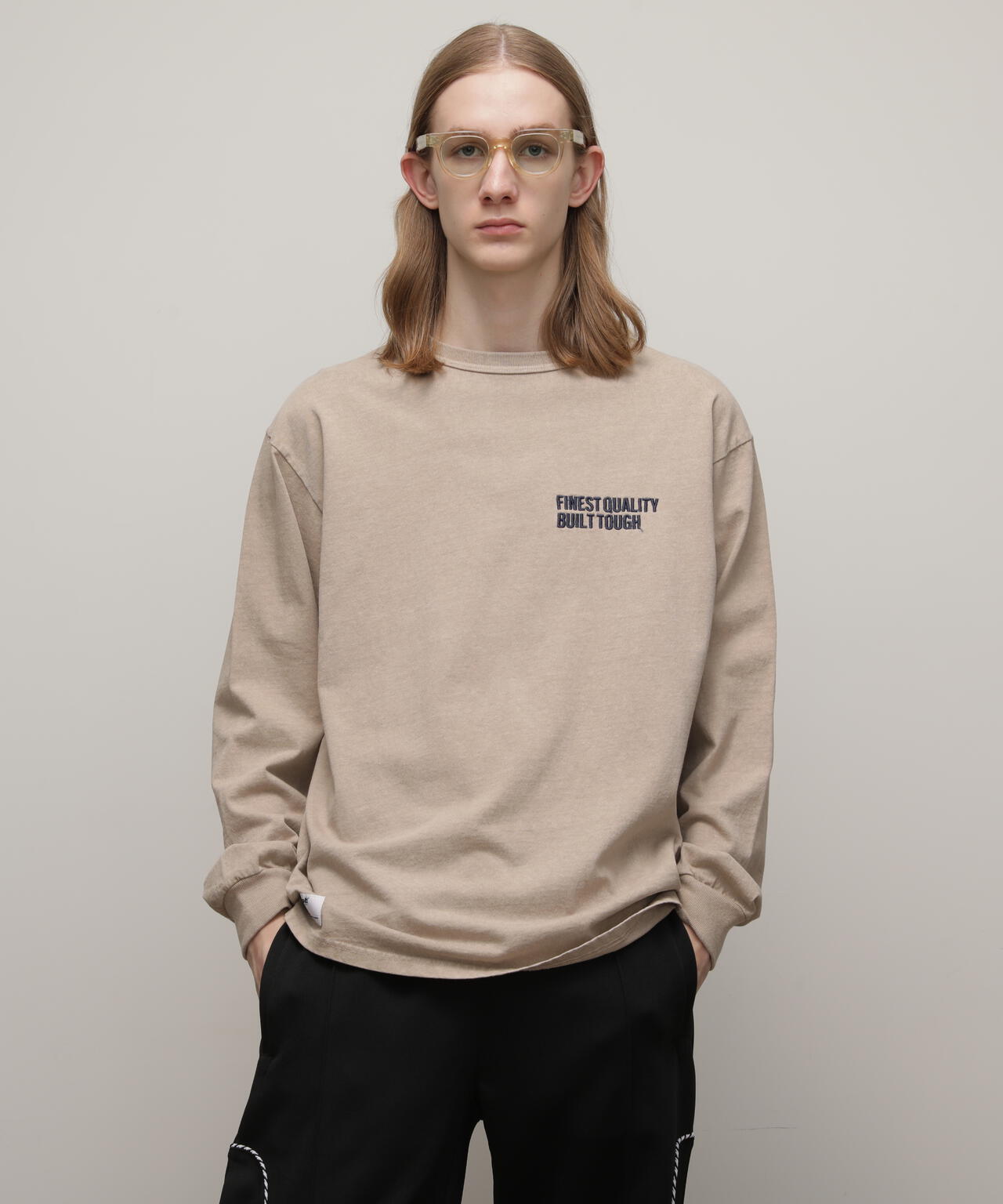 直営限定/LS T-SHIRT FINEST QUALITY EMB/刺繍ロングTシャツ ファイネストクオリティ