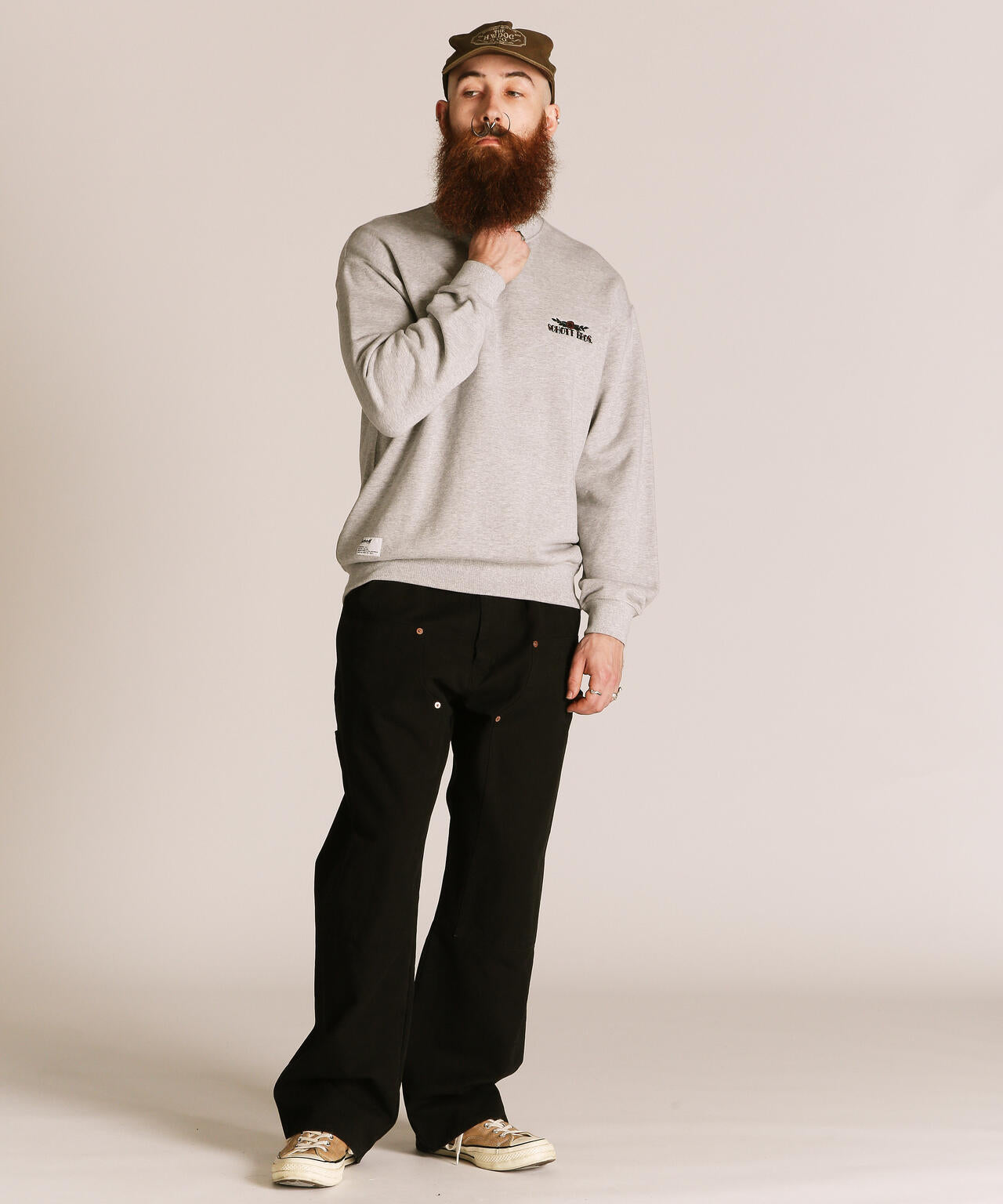 SHAKE HAND SNAKE CREW SWEAT/シェイクハンドスネーク クルースウェット