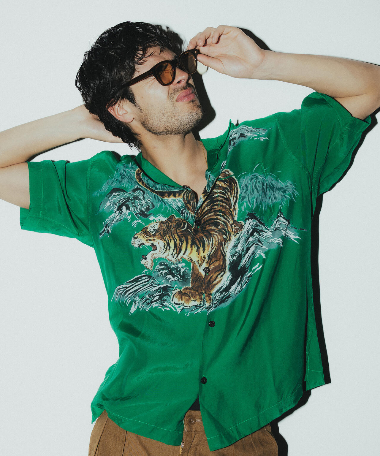 TIGER RAYON SHIRT/タイガー レーヨン シャツ