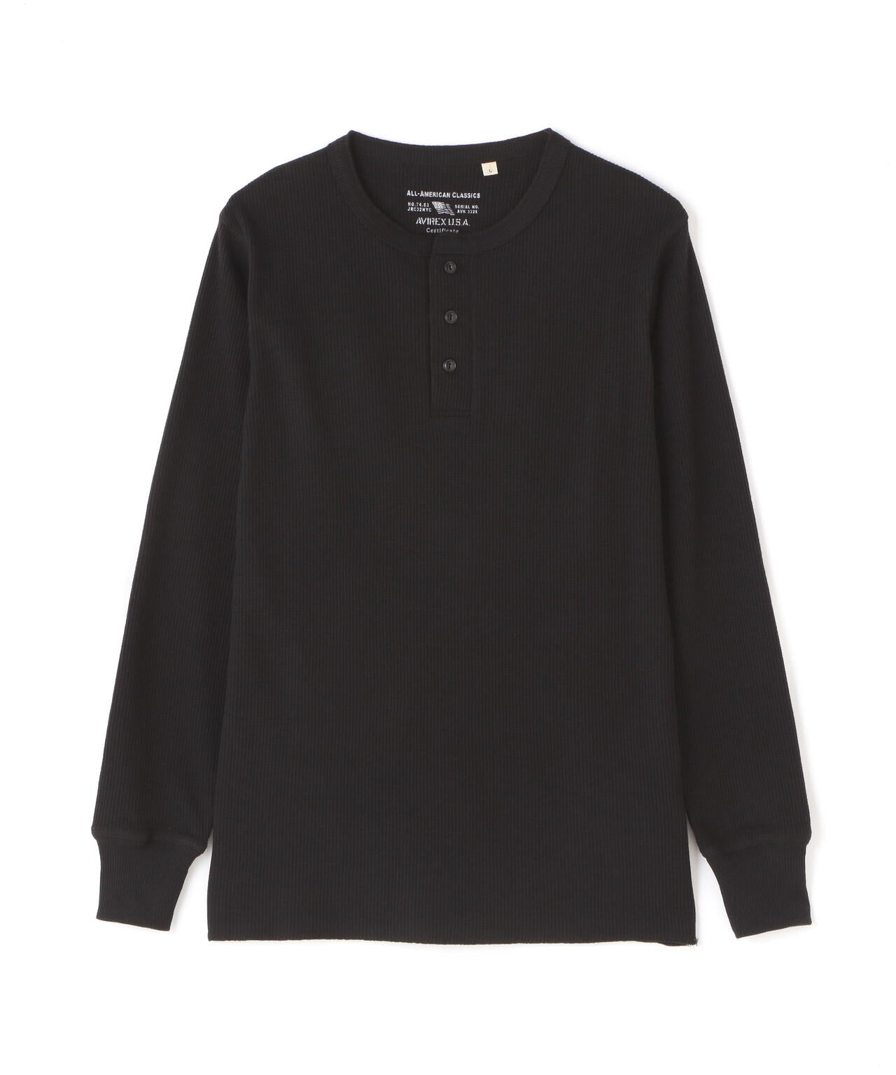 《DAILY/デイリー》THERMAL L/S HENLEY NECK T-SHIRT/サーマル 長袖 ヘンリーネック Tシャツ
