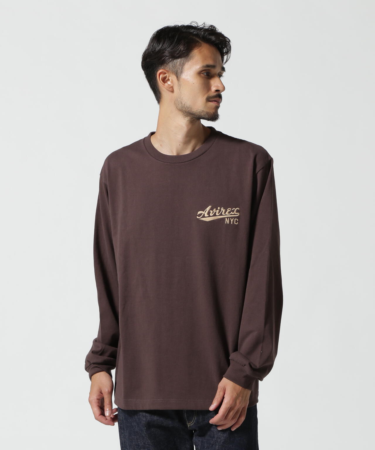 《WEB&DEPOT限定》AMERICAN FLAGS L/S T-SHIRT / アメリカン フラッグス 長袖 Tシャツ / AVIREX