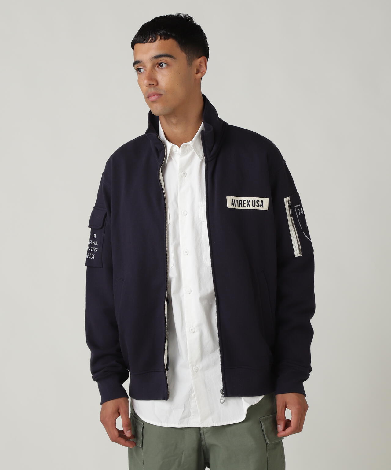 FATIGUE STAND ZIPUP SWEAT / ファティーグ ジップアップ スウェット / AVIREX / アヴィレックス