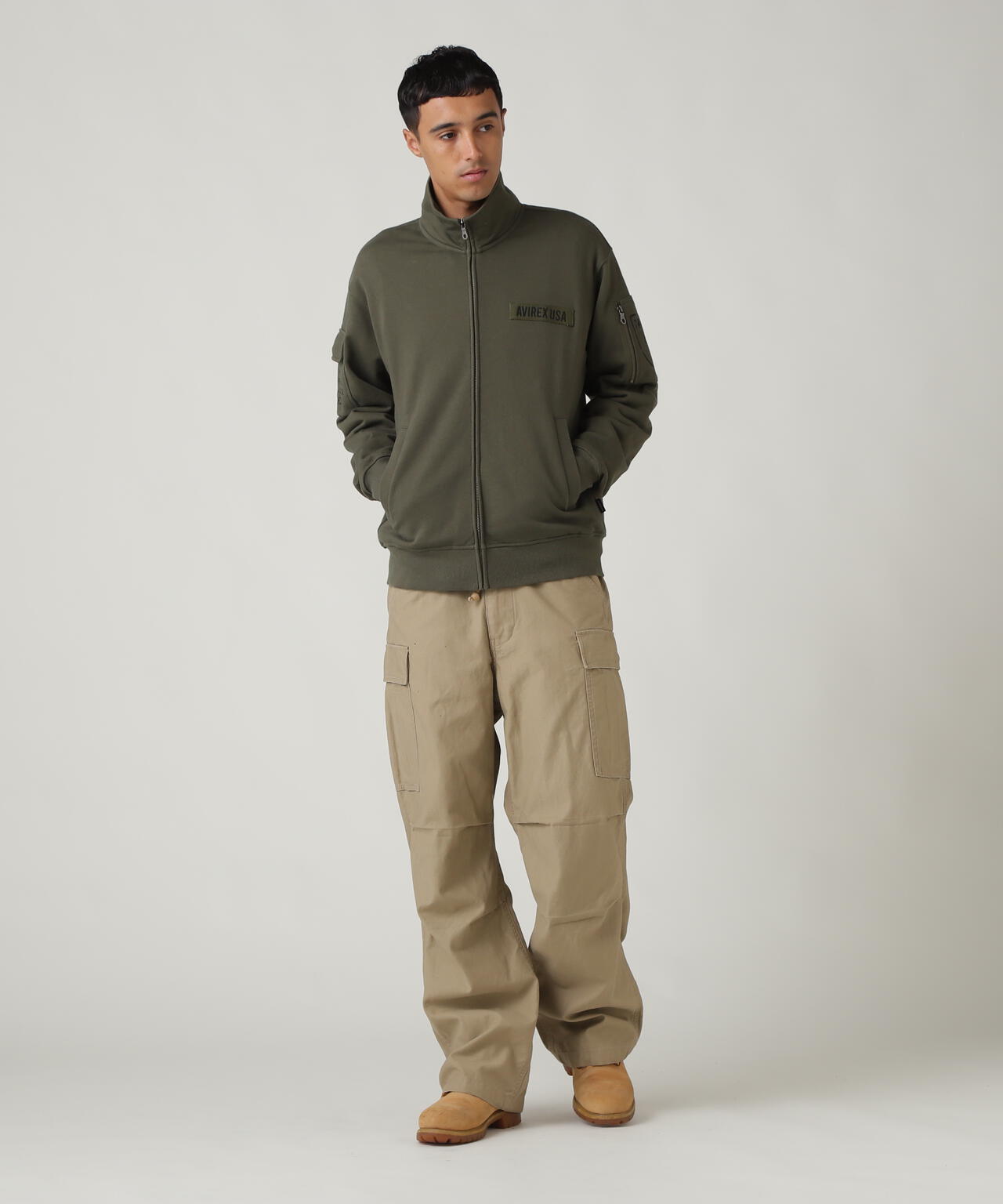 FATIGUE STAND ZIPUP SWEAT / ファティーグ ジップアップ スウェット / AVIREX / アヴィレックス
