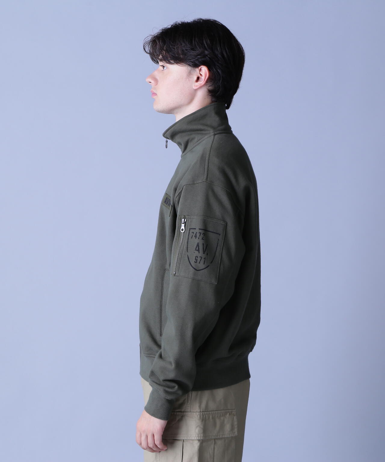 FATIGUE STAND ZIPUP SWEAT / ファティーグ ジップアップ スウェット / AVIREX / アヴィレックス