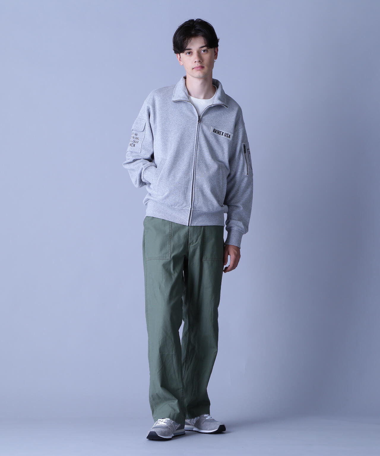 FATIGUE STAND ZIPUP SWEAT / ファティーグ ジップアップ スウェット / AVIREX / アヴィレックス