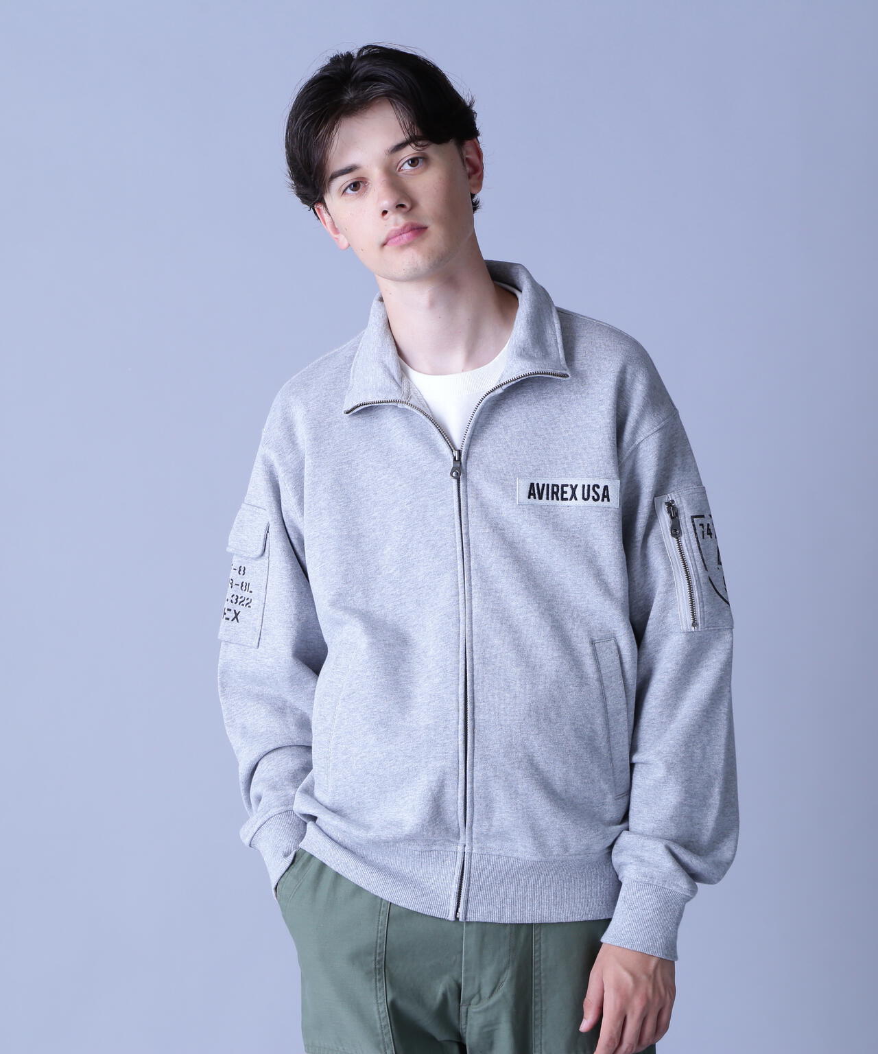 FATIGUE STAND ZIPUP SWEAT / ファティーグ ジップアップ スウェット / AVIREX / アヴィレックス