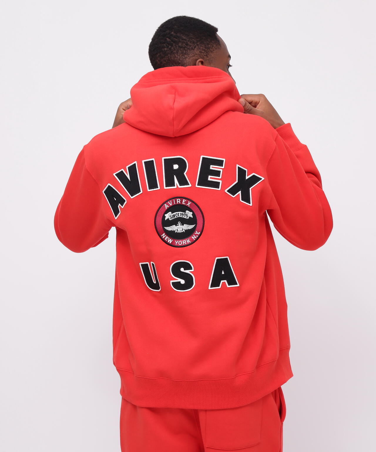 VARSITY LOGO SWEAT ZIP UP PARKA /バーシティ ロゴ スウェット ジップアップ パーカー