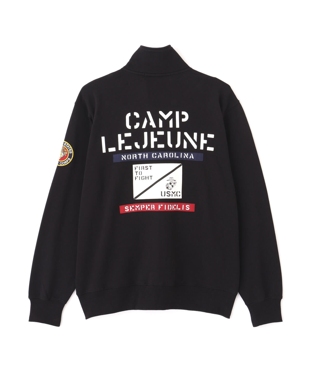 《直営店限定》CAMP LEJEUNE PATCHED STAND ZIP SWEAT