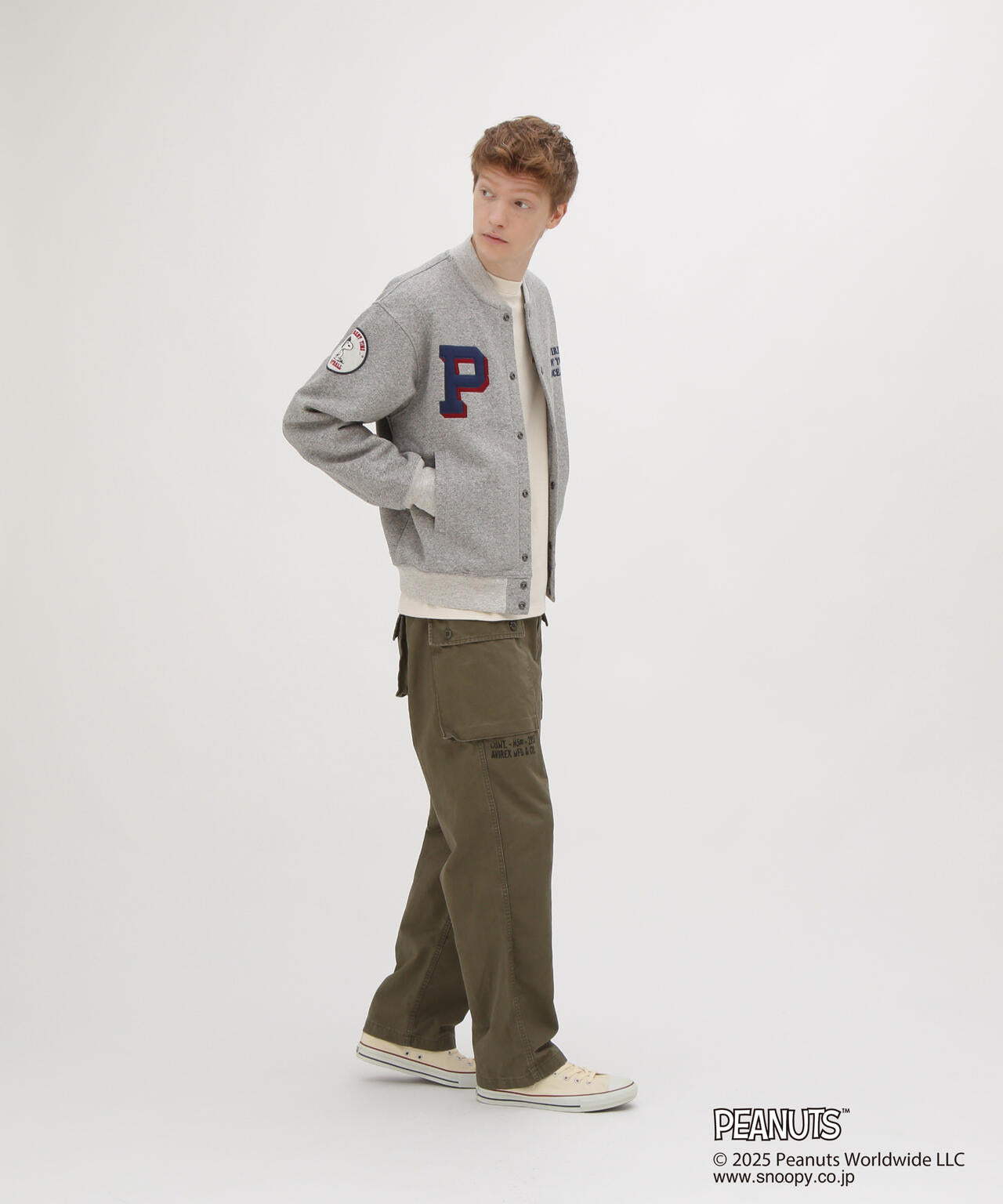 《AVIREX × PEANUTS》SWEAT CARDIGAN