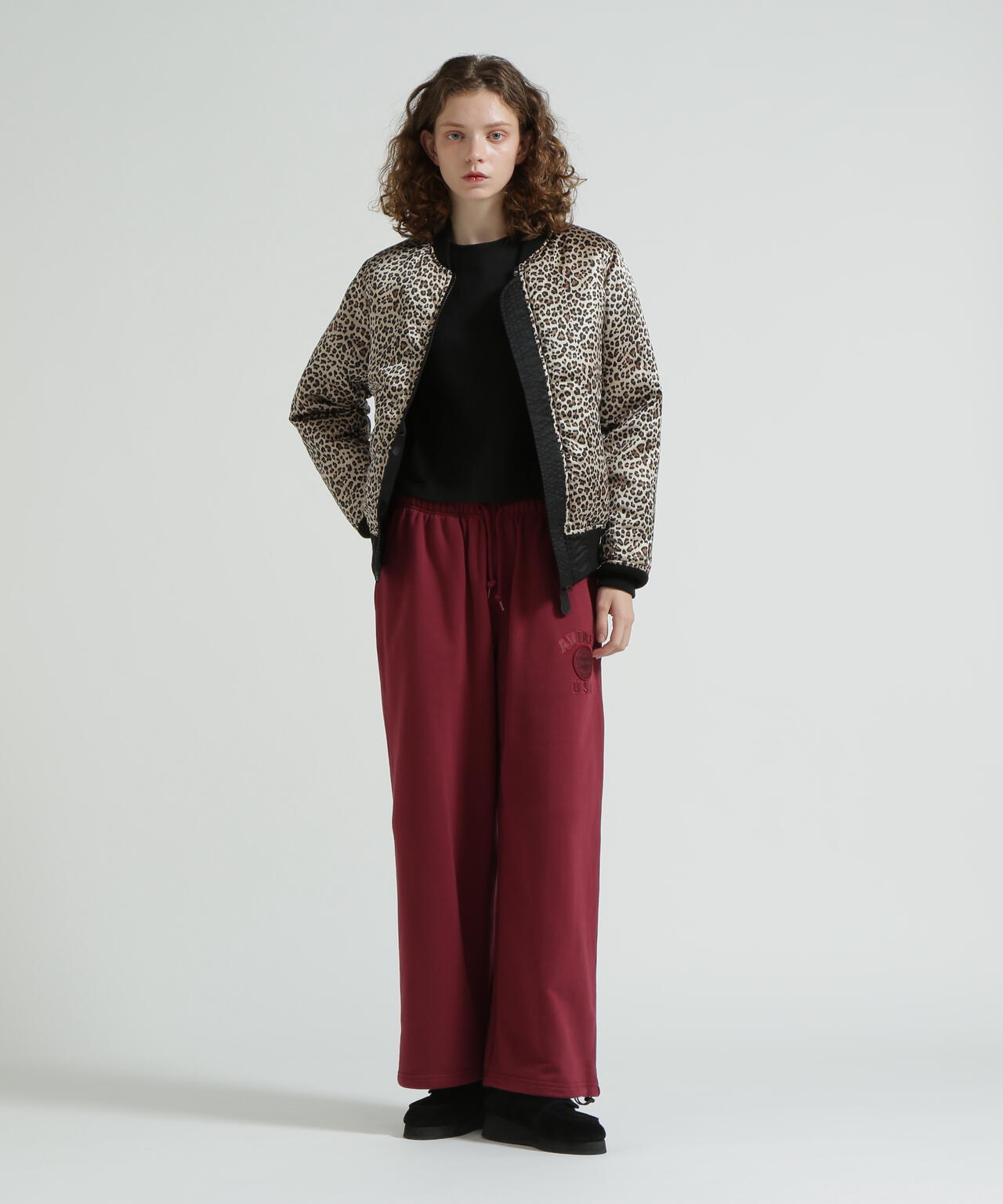 《WOMAN》LEOPARD LOGO MA-1