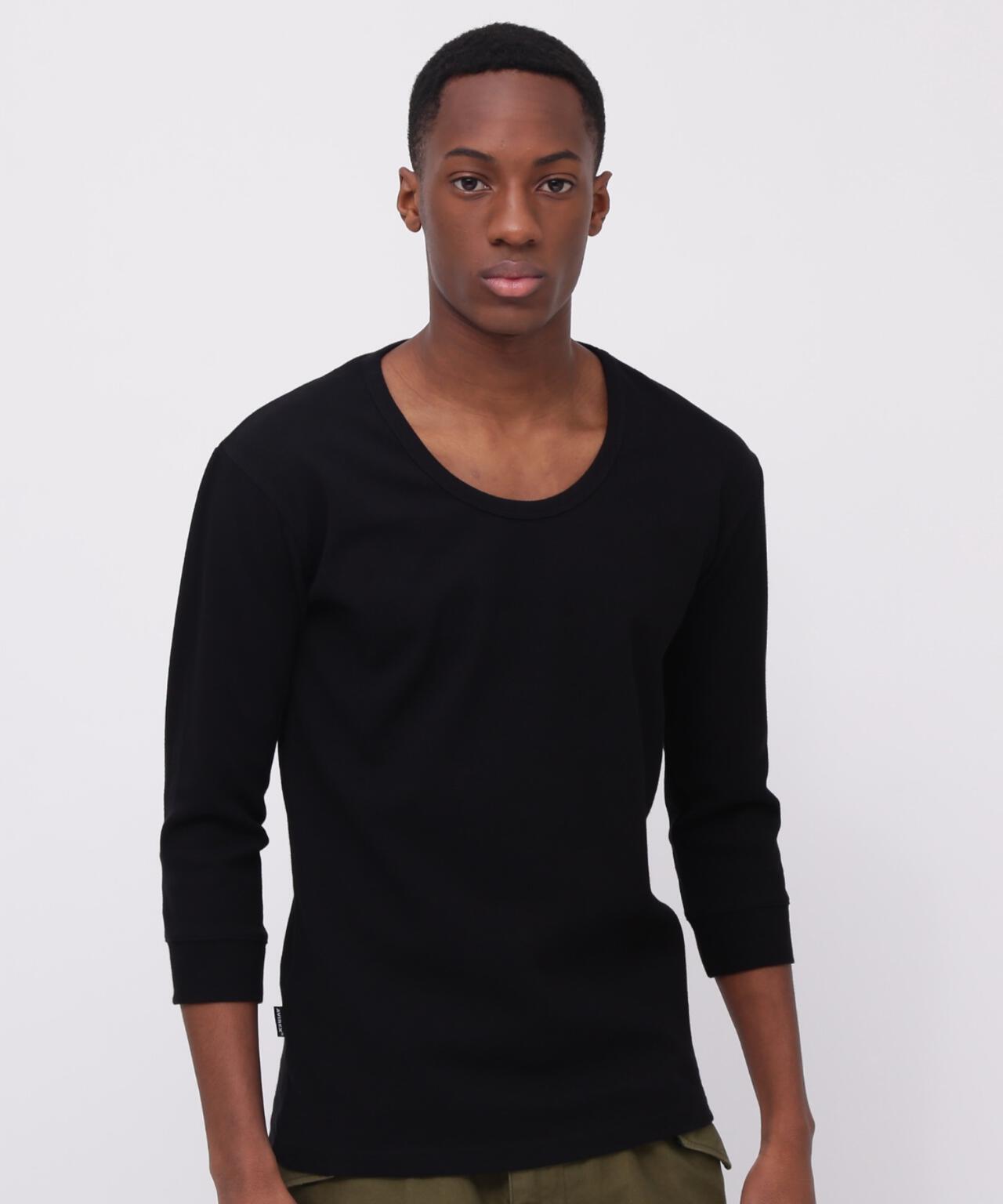 《DAILY/デイリー》2/3 SLEEVE U-NECK T-SHIRT/2/3 スリーブ Uネック Tシャツ