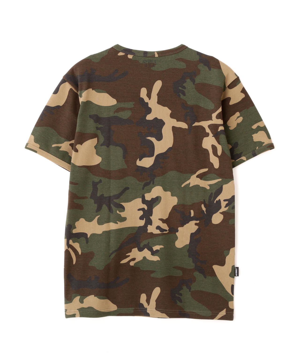 《DAILY/デイリー》RIB SHORT SLEEVE CREW NECK T-SHIRT ”CAMOUFLAGE”