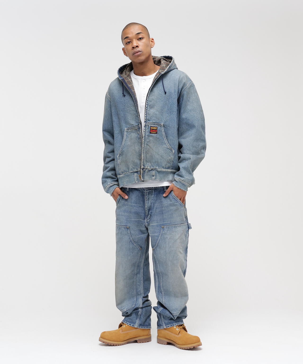 《AVIREX|MOANDMO CLOTHING》DOUBLE KNEE DENIM PANTS