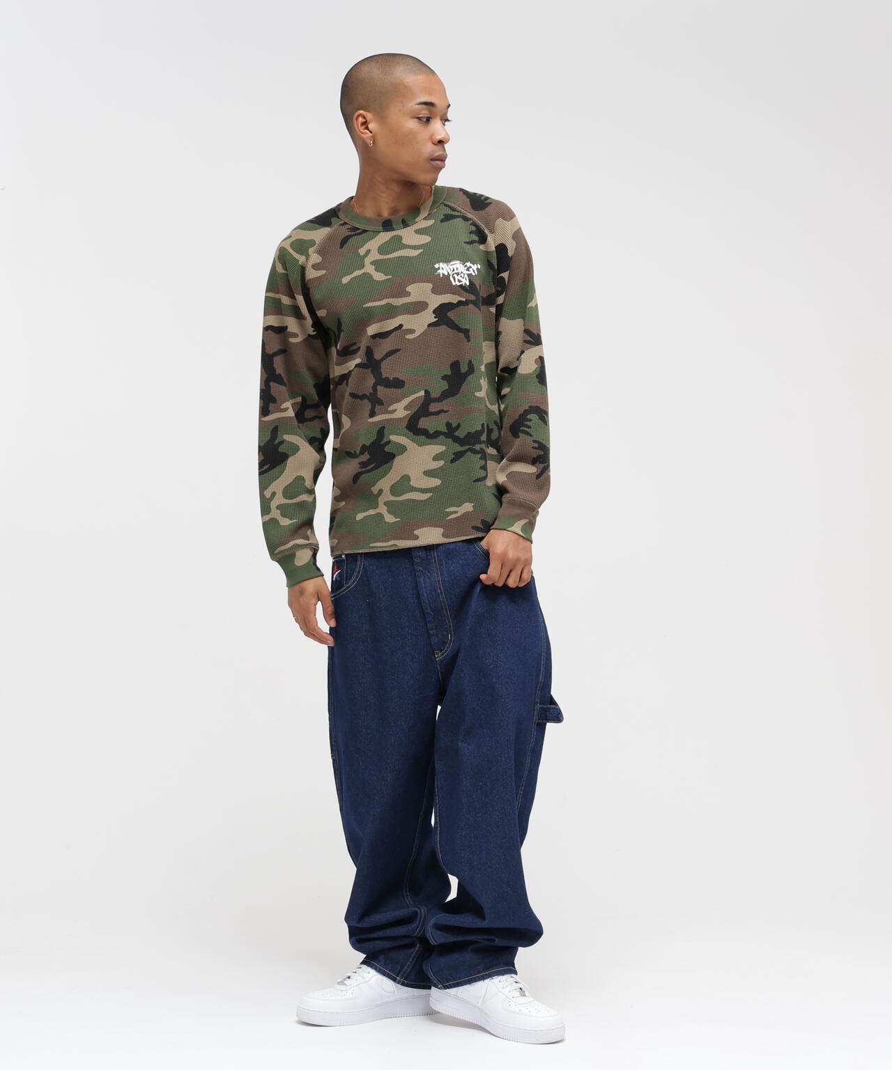 《直営店限定》MINI WAFFLE CAMO RAGLAN L/S T-SHIRT