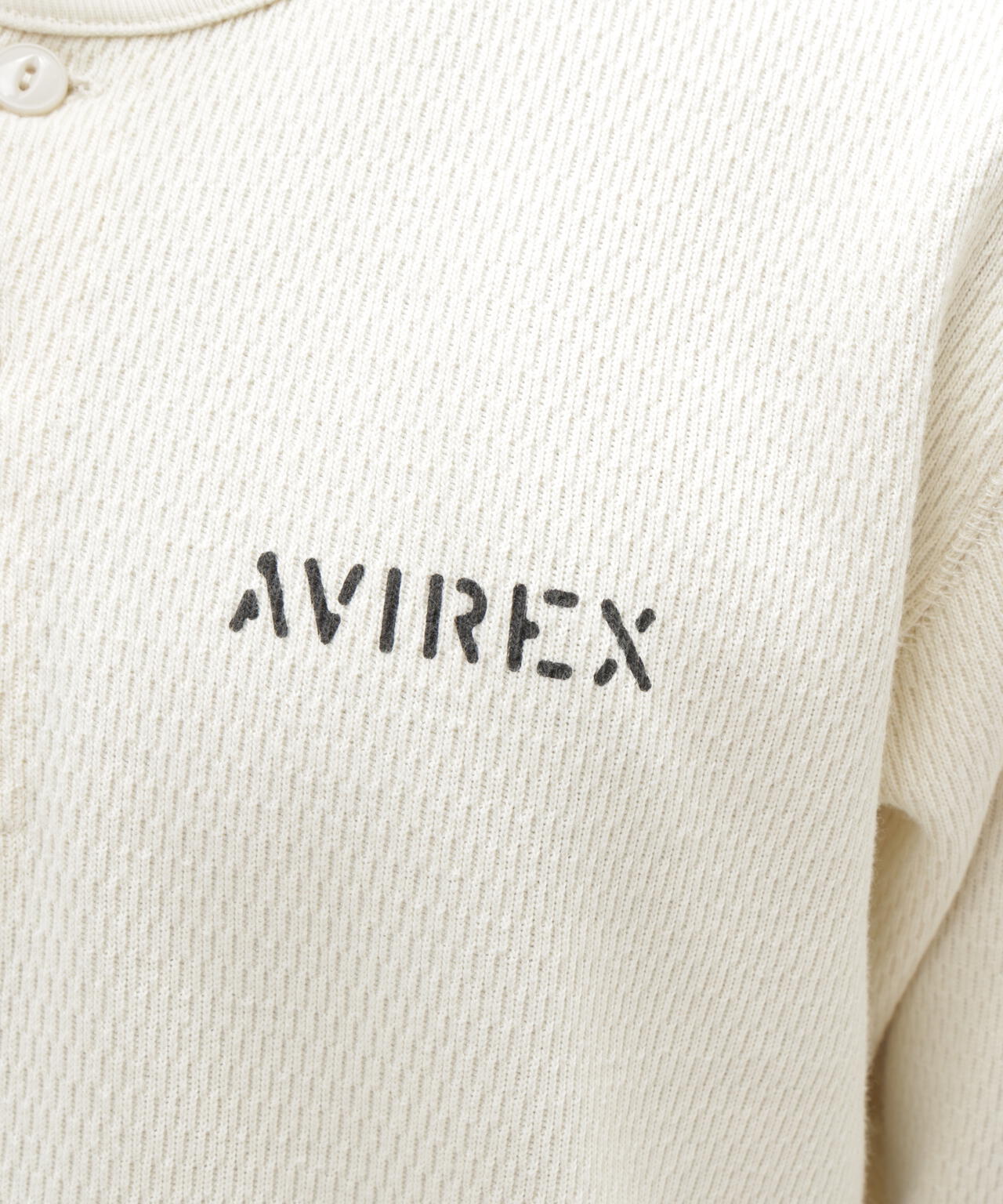 《WEB&DEPOT限定》STENCIL HONEYCOMB HENRY NECK L/S T-SHIRT