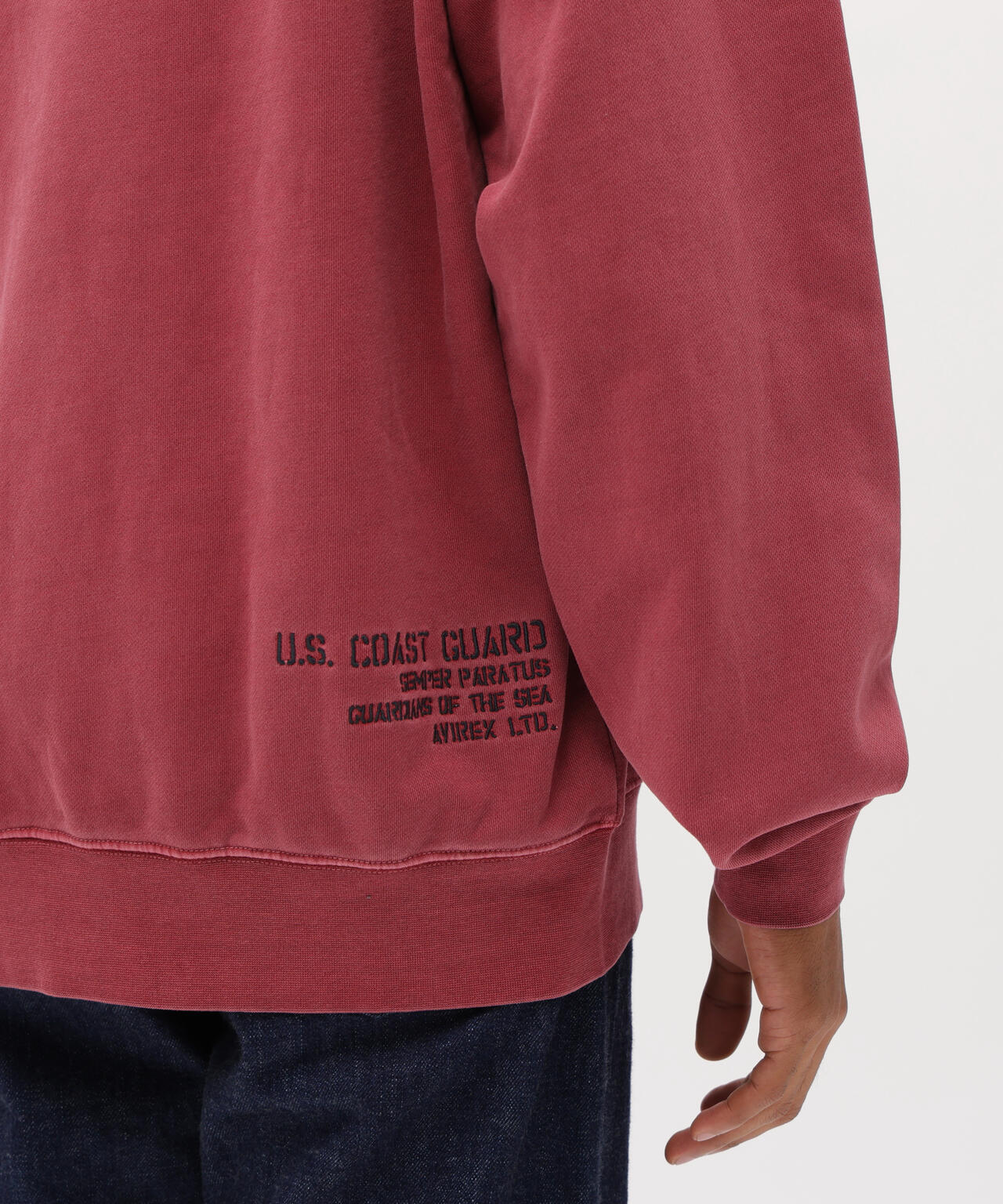 FADED MIL.POCKET CREWNECK SWEAT