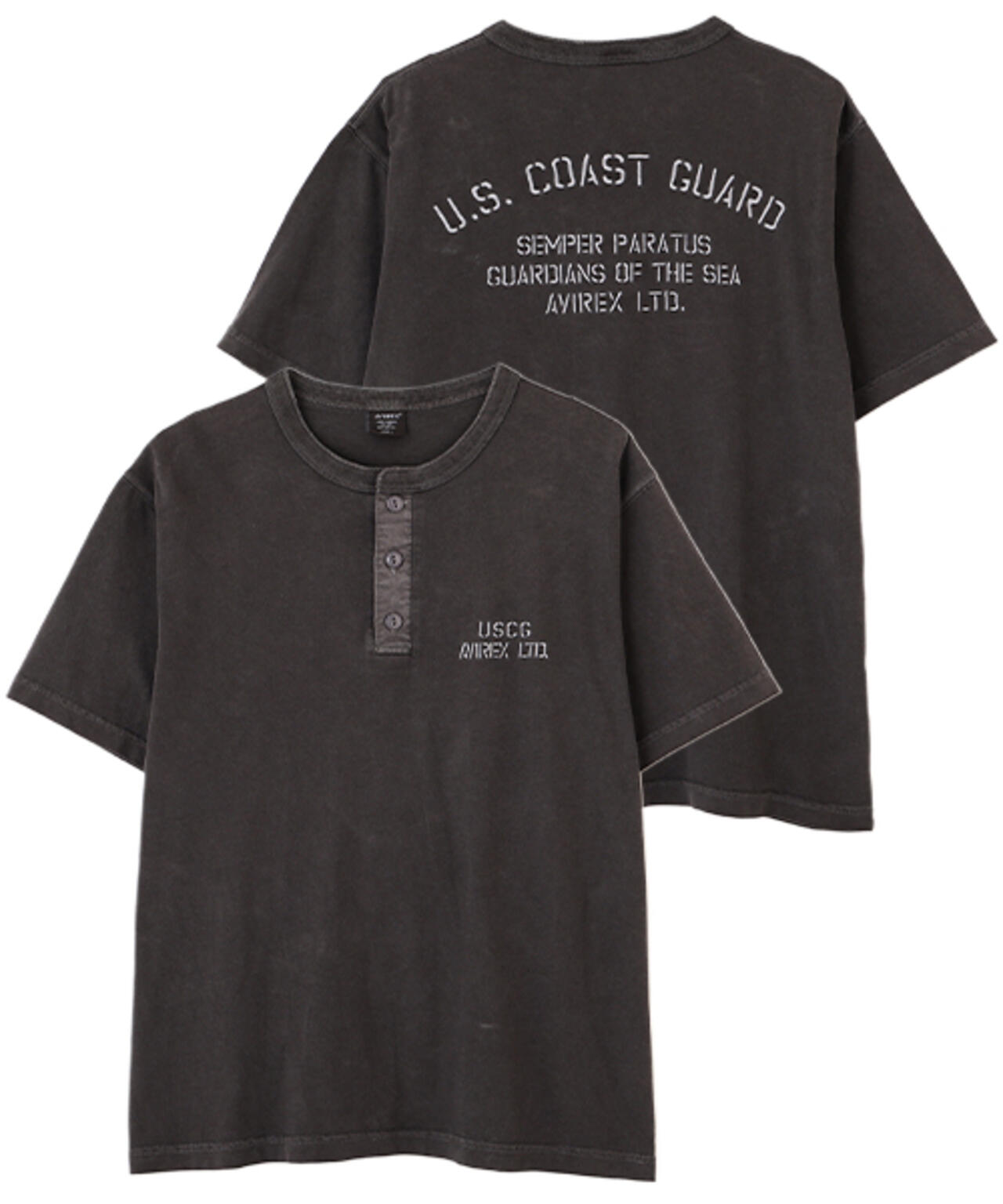 FADED MIL. HENRY NECK T-SHIRT