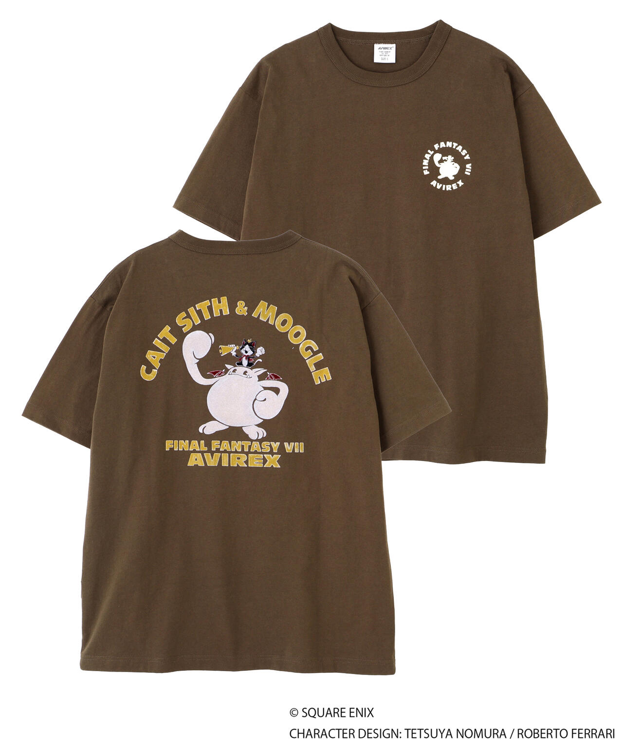 《AVIREX × FINAL FANTASY VII REMAKE》CREW NECK T-SHIRT ”CaitSith&MOOGLE”
