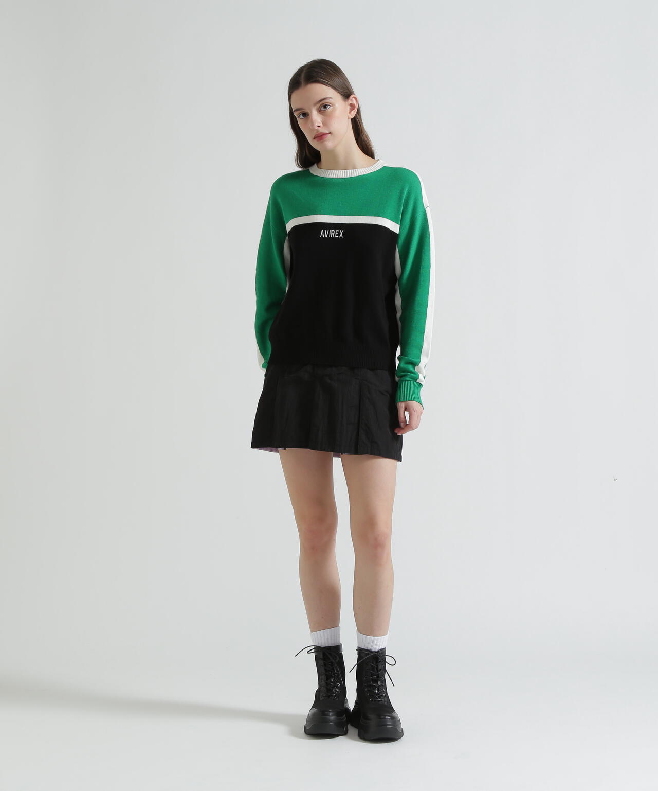 MULTI-TONE KNIT PULLOVER