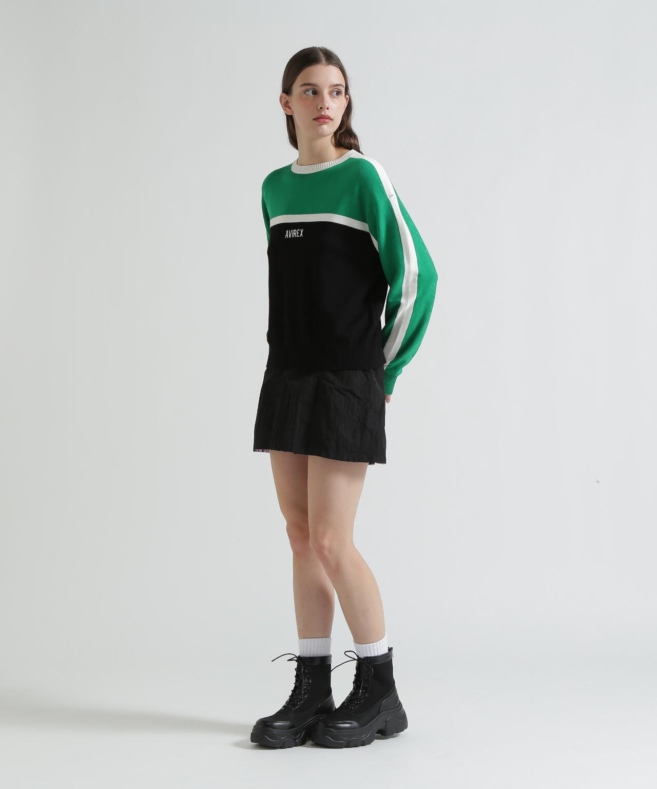 MULTI-TONE KNIT PULLOVER