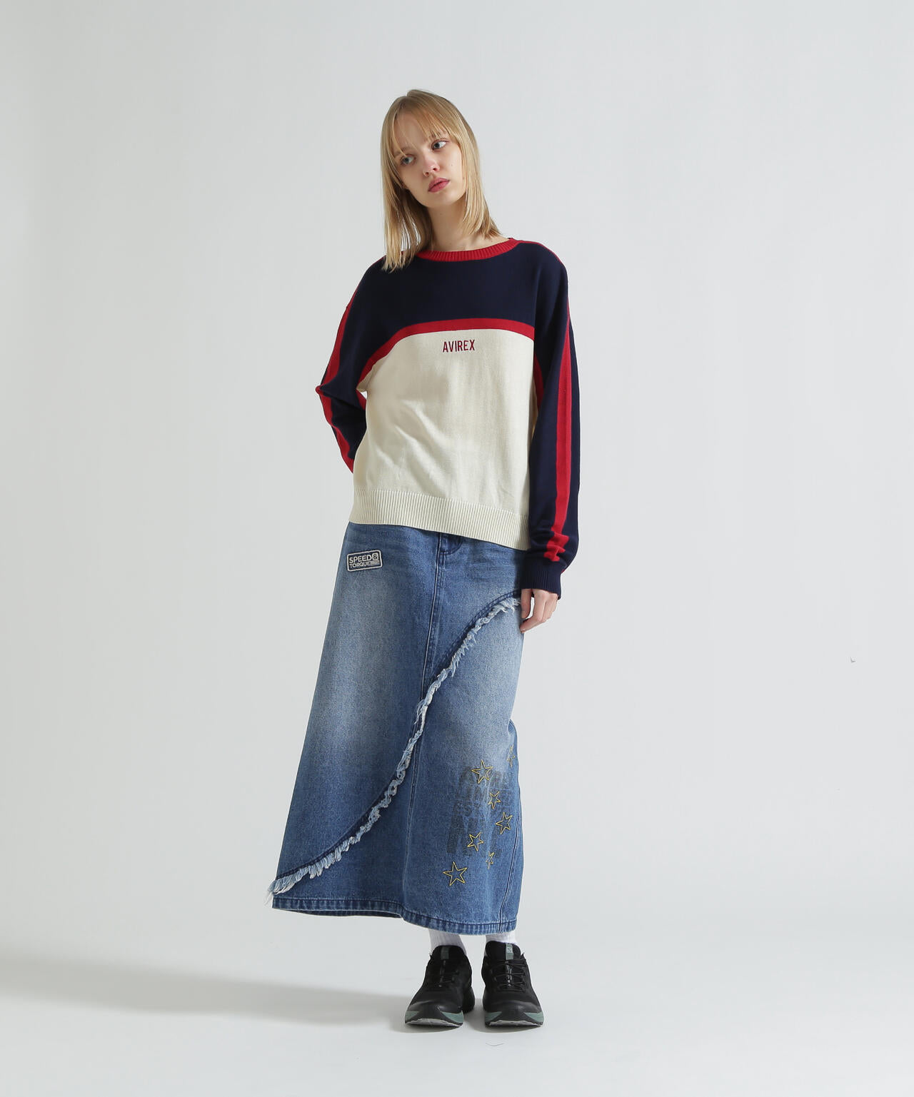 MULTI-TONE KNIT PULLOVER