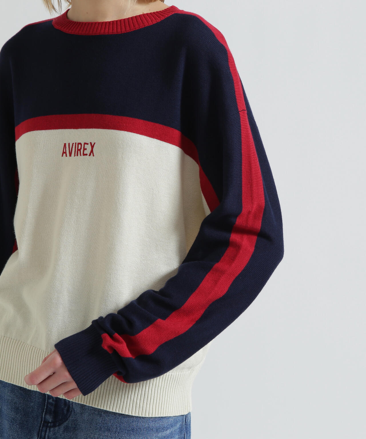MULTI-TONE KNIT PULLOVER