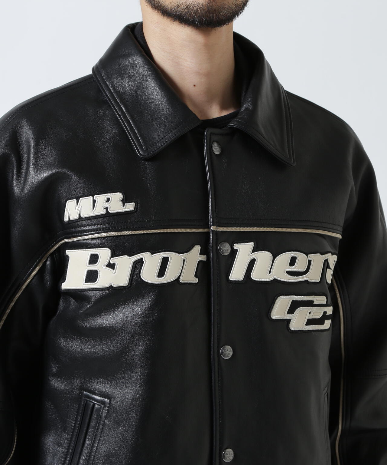 《AVIREX × MR.BROTHERS CUT CLUB》VARITY LEATHER JACKET