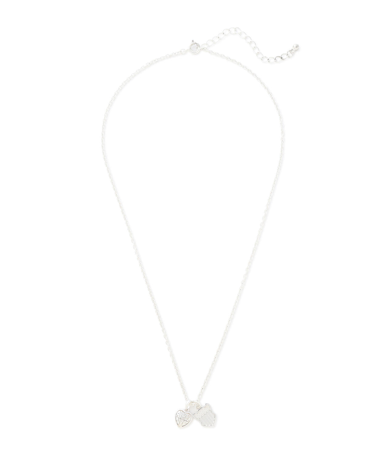 HEART 2TOP NECKLACE(SILVER)by J.H.M CO.LTD.