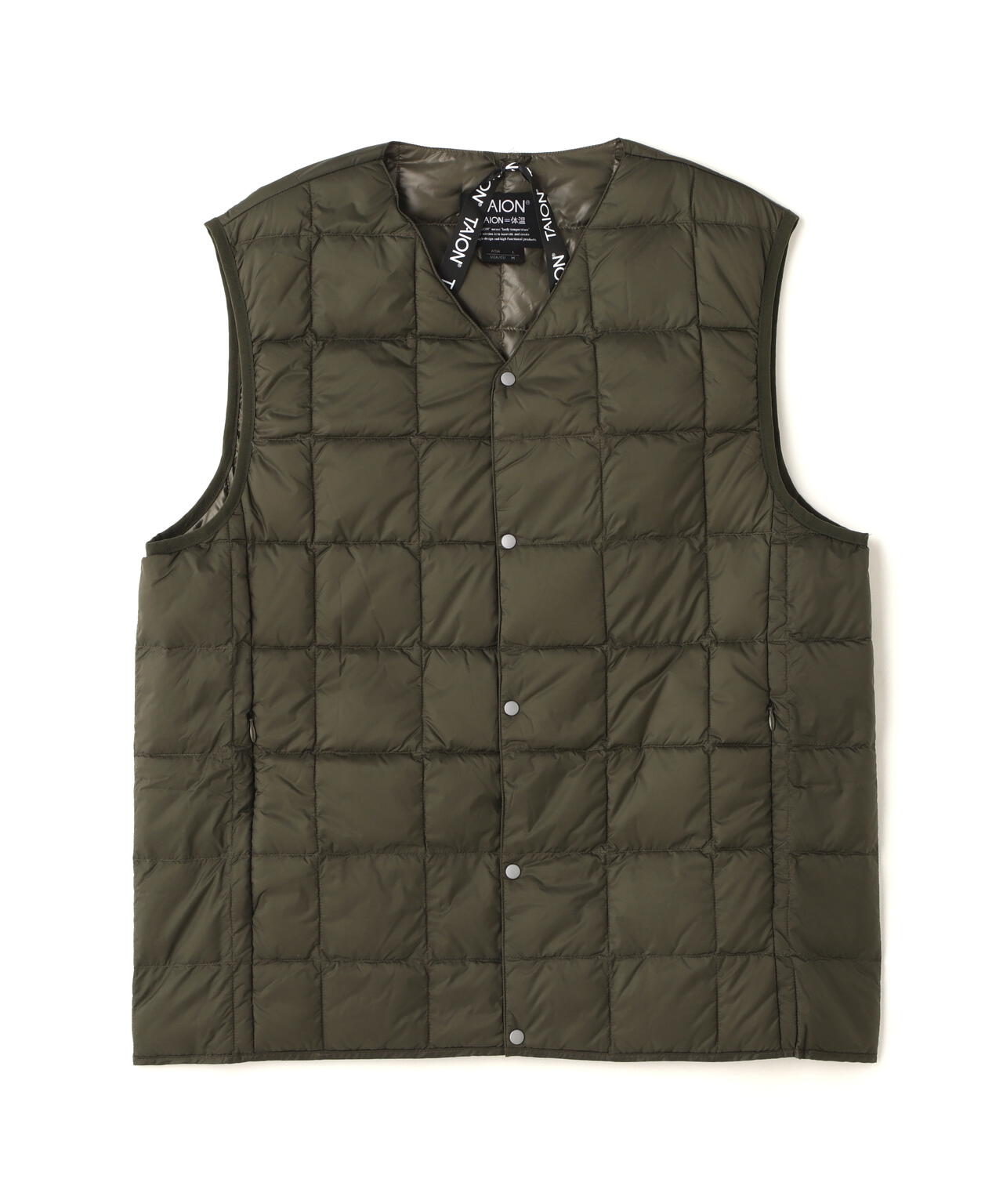 TAION/タイオン/【UNISEX】V NECK BUTTON DOWN VEST