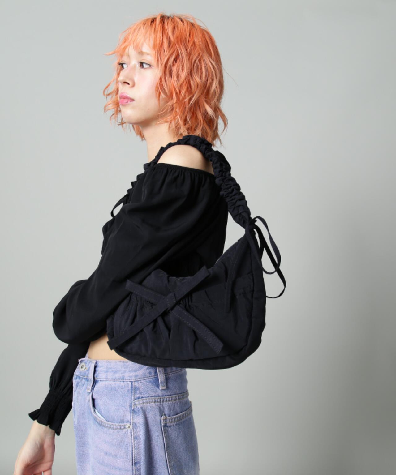【WEB限定】SIS/エスアイエス/リボンギャザーミニバッグ