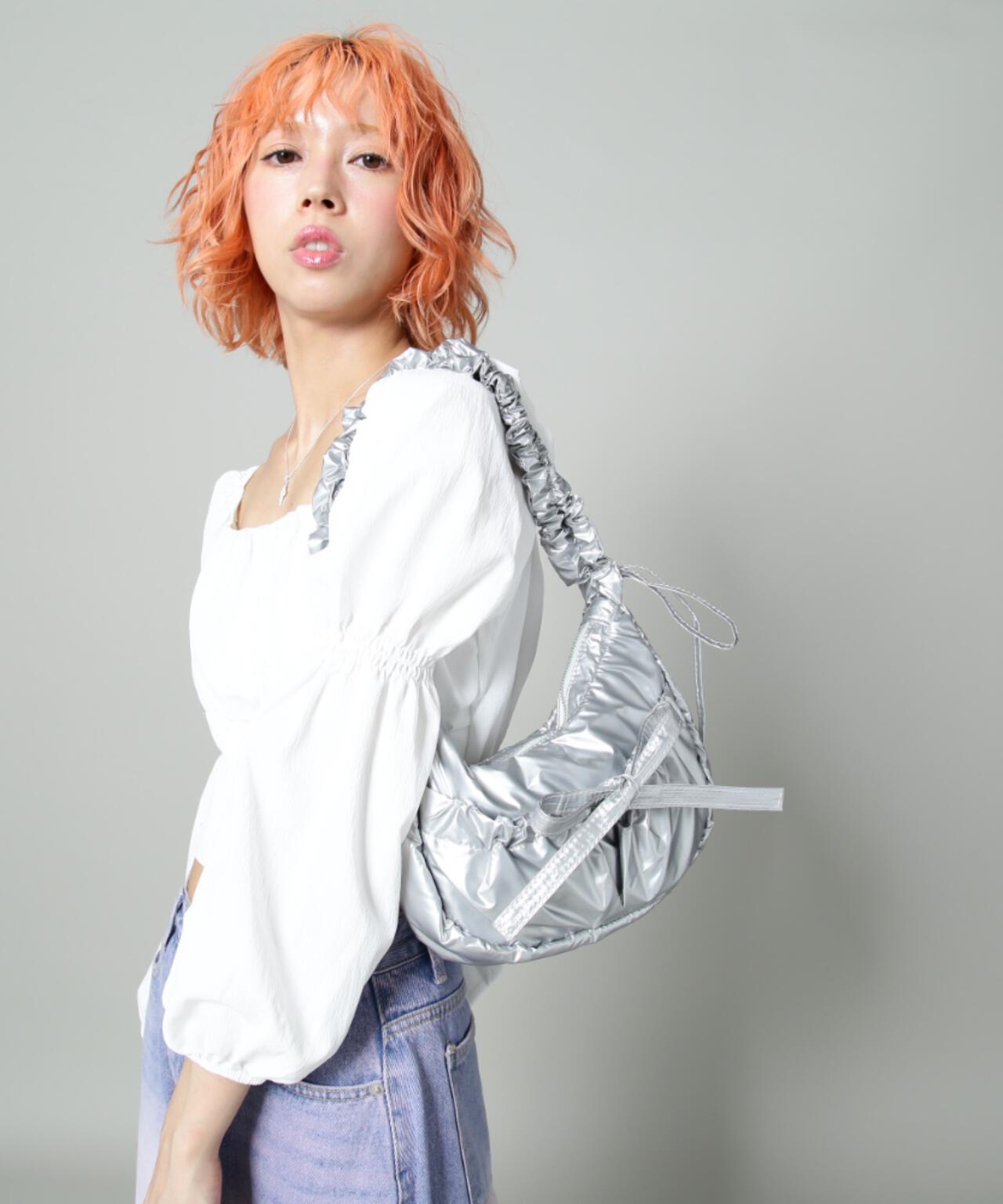 【WEB限定】SIS/エスアイエス/リボンギャザーミニバッグ
