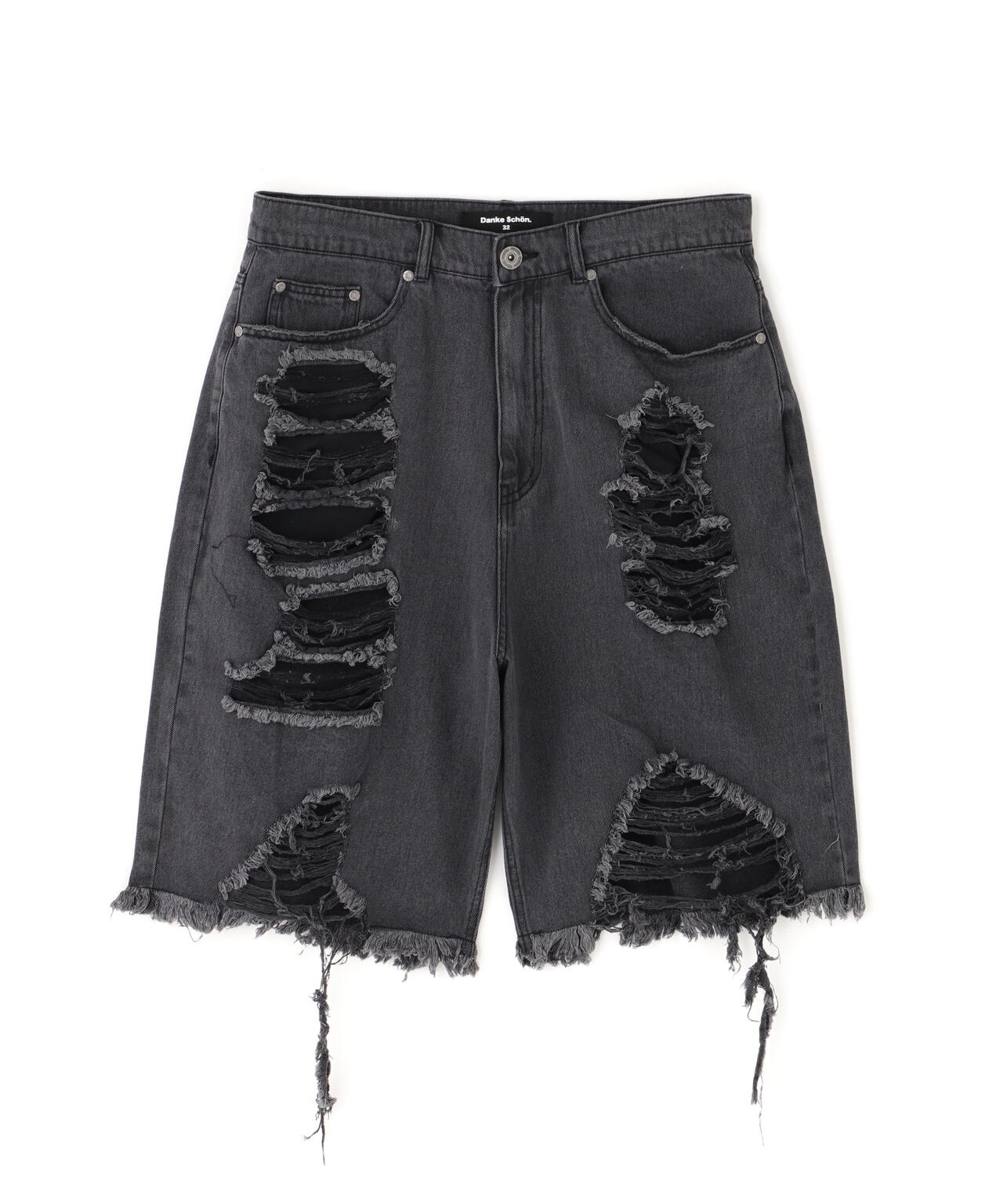 DankeSchon/ダンケシェーン/11oz DAMAGE DENIM SHORTS