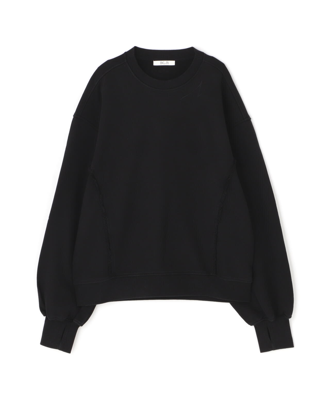 BLR/ビーエルアール/OVER-FIT RAW-CUTTED LINE SWEATSHIRTS