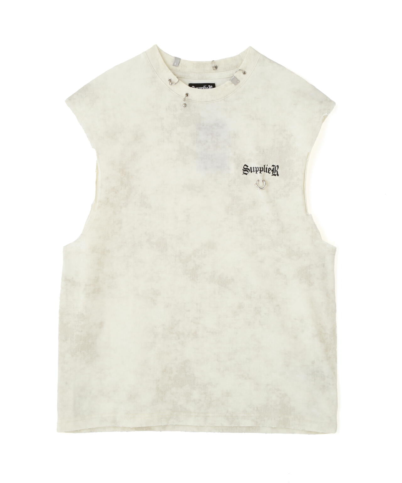 SUPPLIER/サプライヤー/【LHP EXCLUSIVE】DAMAGE PIERCED CROSS NOSLEEVE