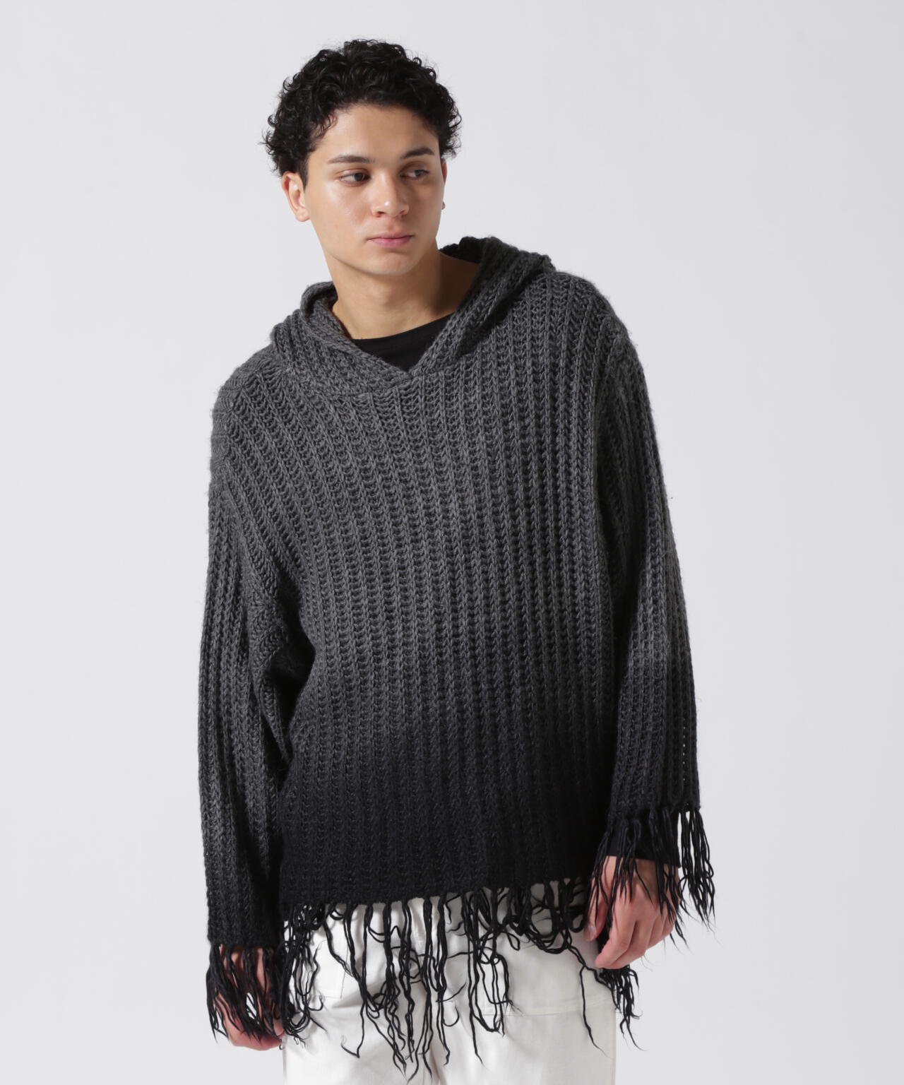 DankeSchon/ダンケシェーン/GRADATION KNIT HOODIE