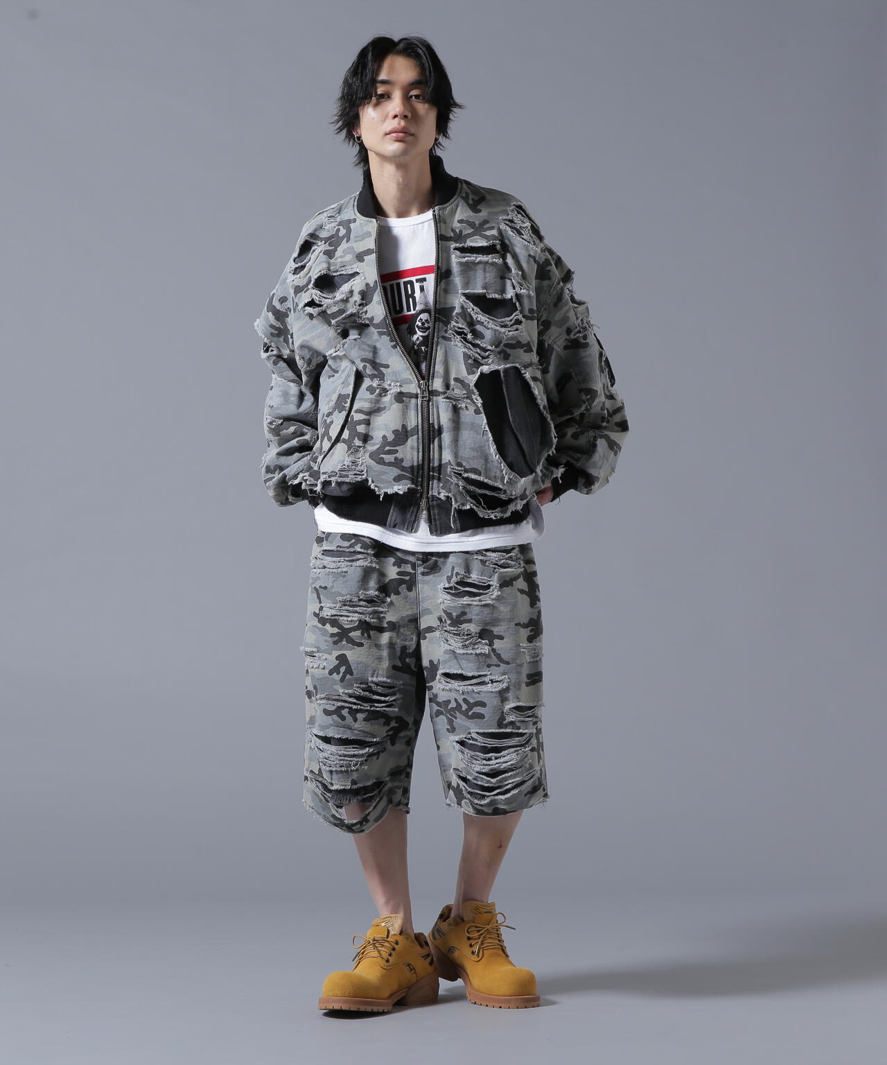 DankeSchon/ダンケシェーン/LAYER RIPSTOP CAMO&DENIM MA-1