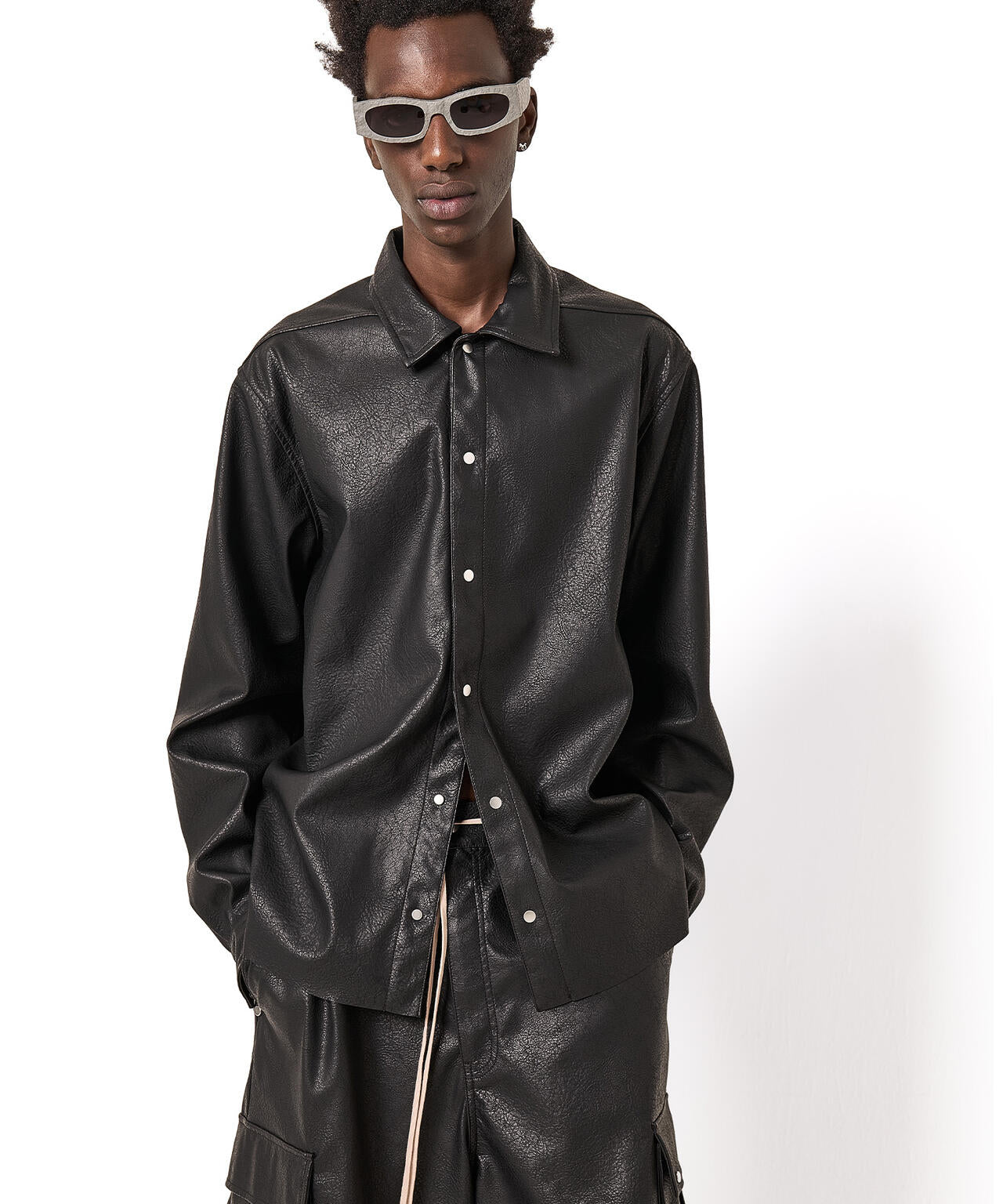 DankeSchon/ダンケシェーン/PU LEATHER SHIRTS