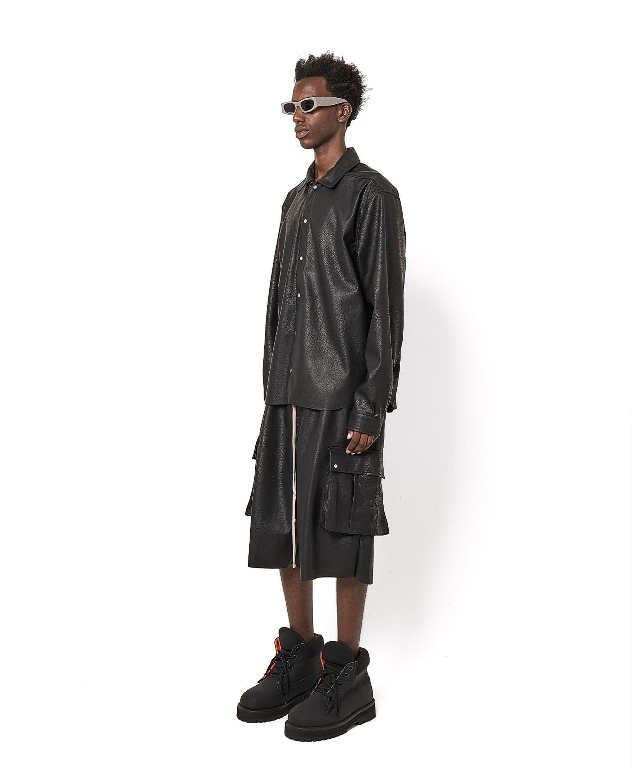 DankeSchon/ダンケシェーン/PU LEATHER SHIRTS