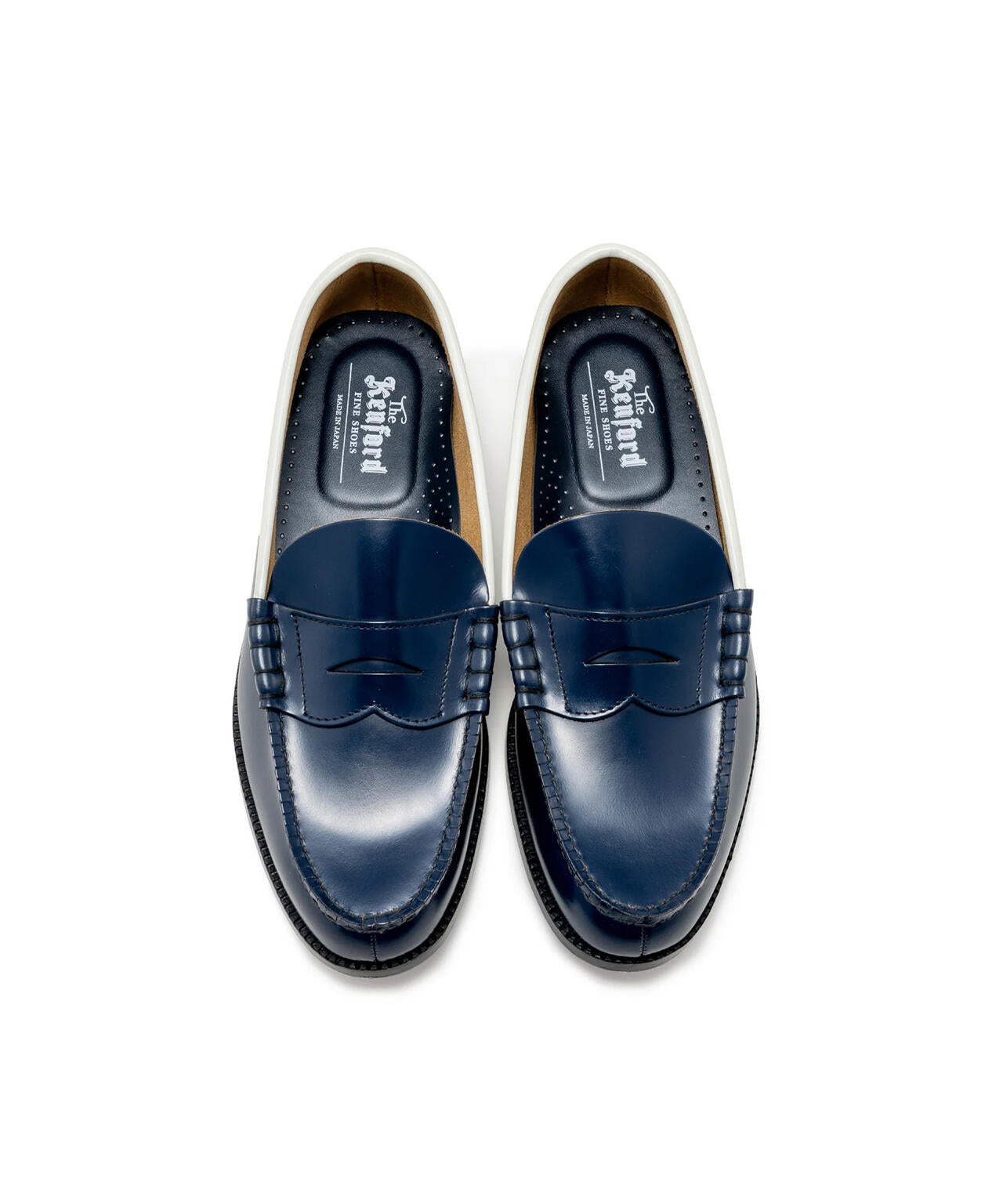 The Kenford Fineshoes/ケンフォードファインシューズ/COIN LOAFERS NAVY×WHITE