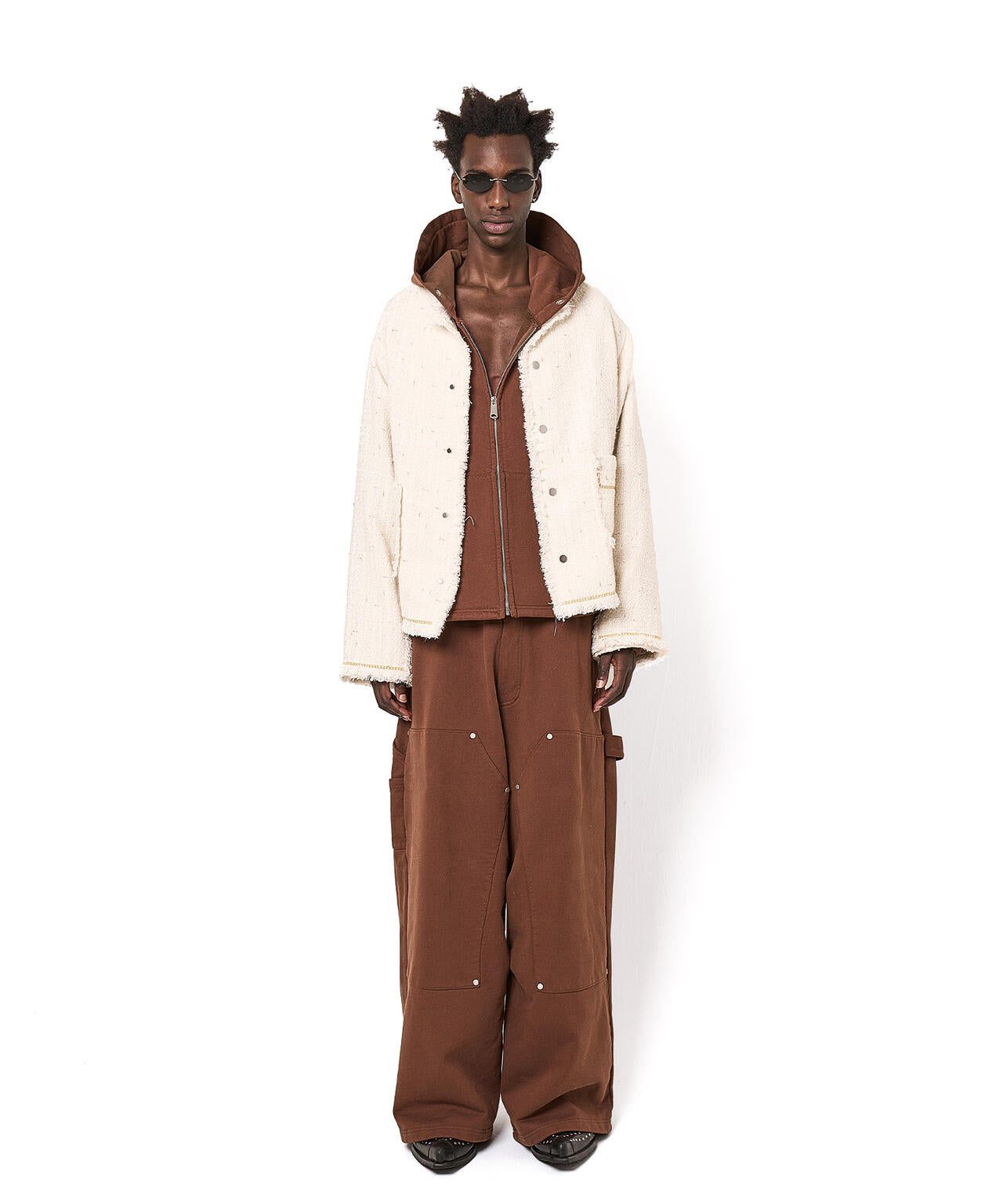 DankeSchon/ダンケシェーン/480HW SWEAT W-KNEE PAINTER PANTS