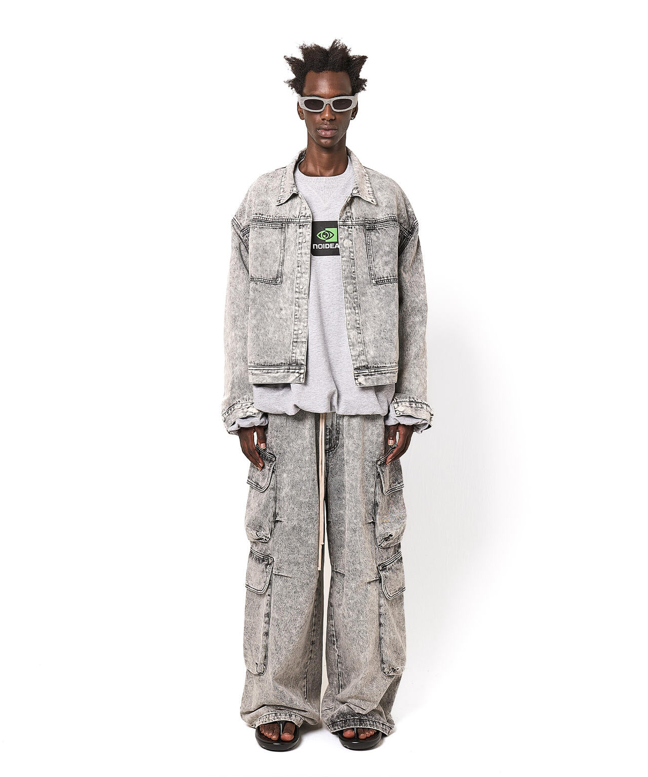 DankeSchon/ダンケシェーン/12OZ CHEMICAL DENIM CARGO PANTS