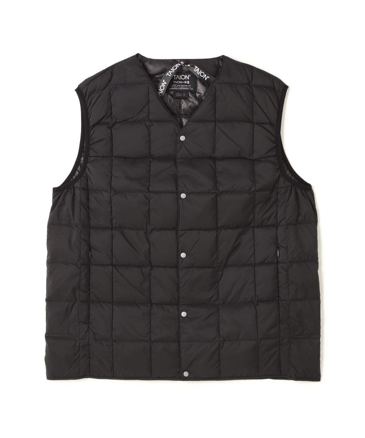 TAION/タイオン/V NECK BUTTON DOWN VEST【MEN】