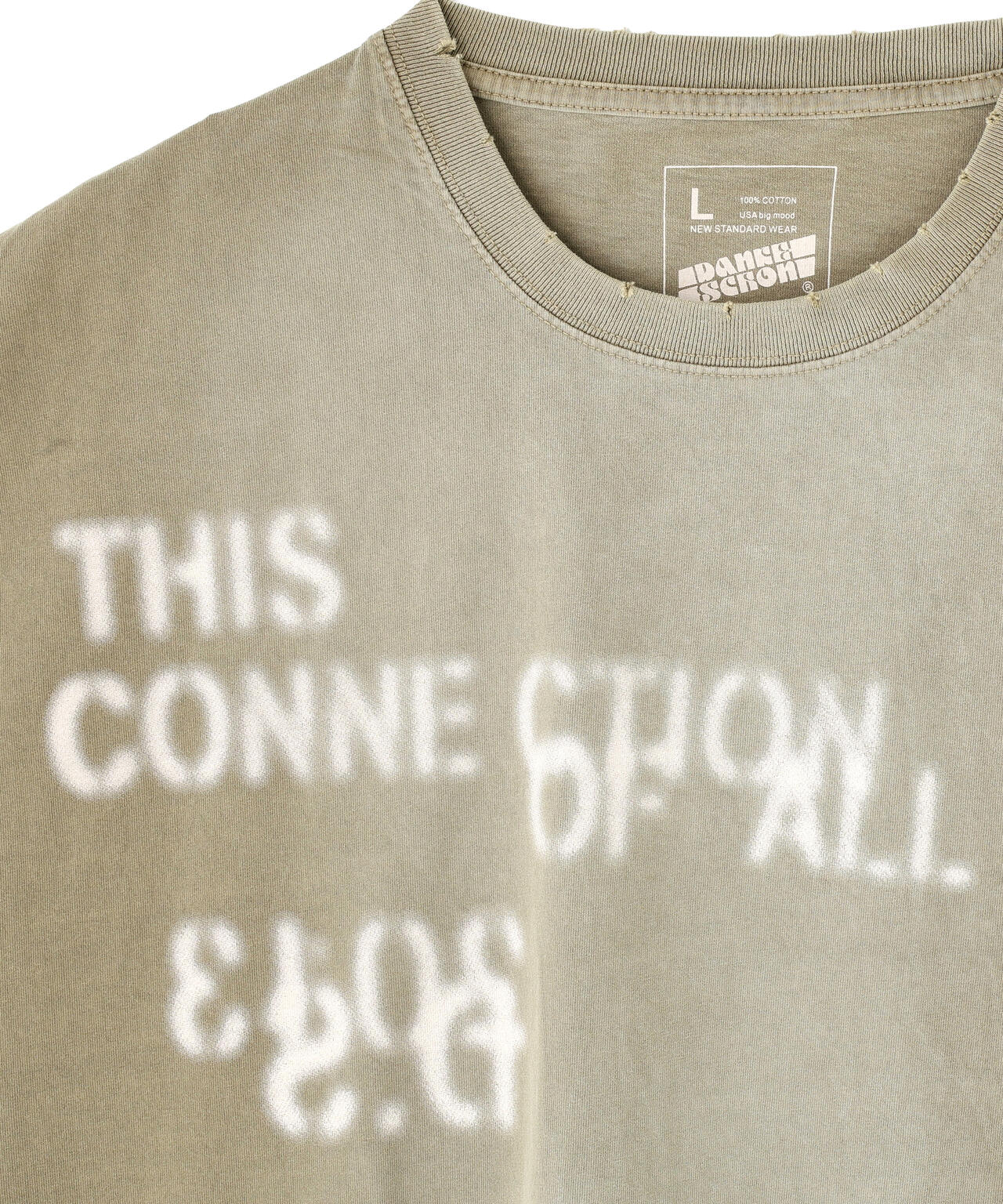 DankeSchon/ダンケシェーン/PIGMENT STENCIL S/S TEE