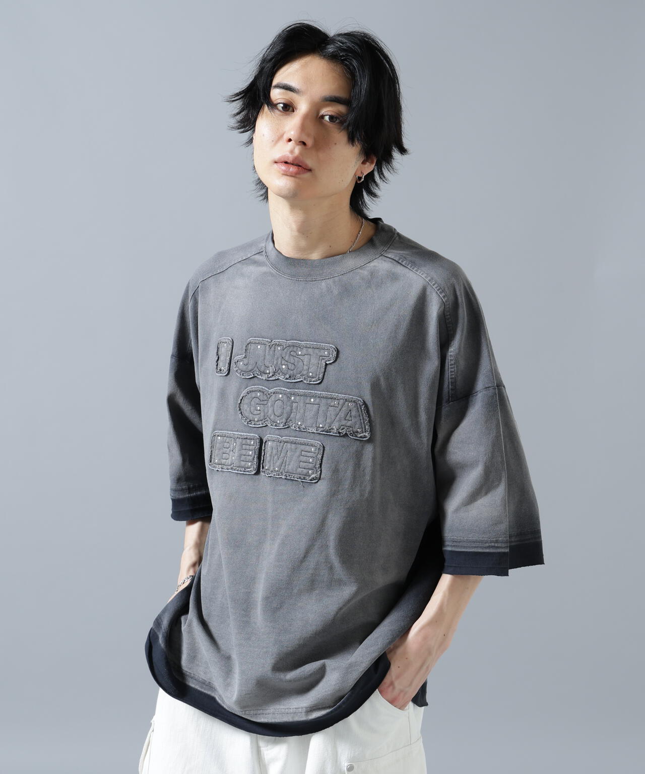 DankeSchon/ダンケシェーン/PIGMENT SPRAY S/S TEE JUST