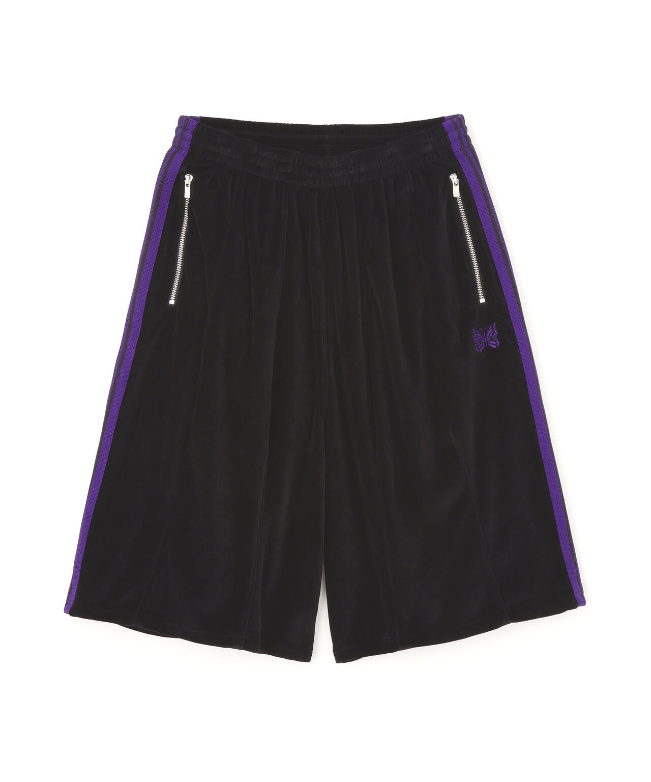 NEEDLES/ニードルズ/【LHP EXCLUSIVE】H.D.TRACK SHORTS - C/PE VELOUR(BLACK)