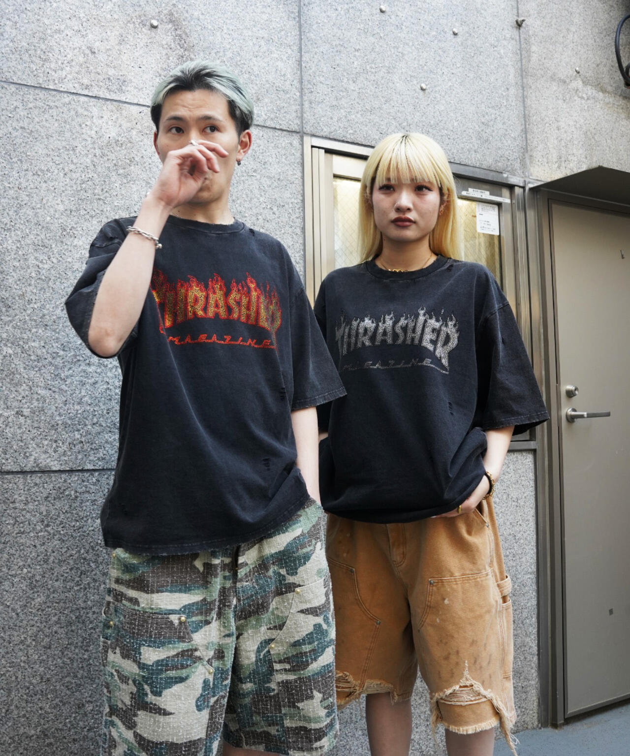Thrasher/スラッシャー/【LHP別注】LINESTONE TEE/ラインストーンTシャツ